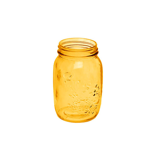 Glass Mason Jar Medium Amber (8.5x13.5cmH)