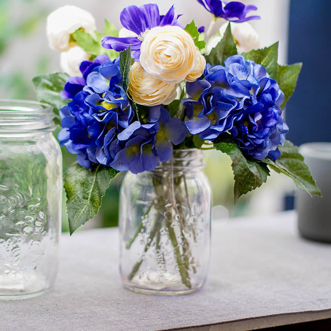 Glass Mason Jar Medium Clear (8.5x13.5cmH)