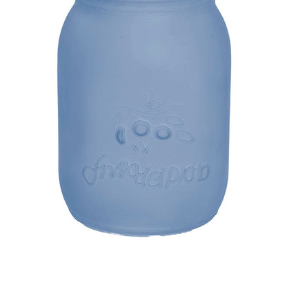 Glass Mason Jar Medium Frosted Baby Blue (8.5x13.5cmH)