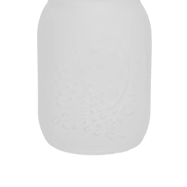 Glass Mason Jar Medium Frosted Clear (8.5x13.5cmH)