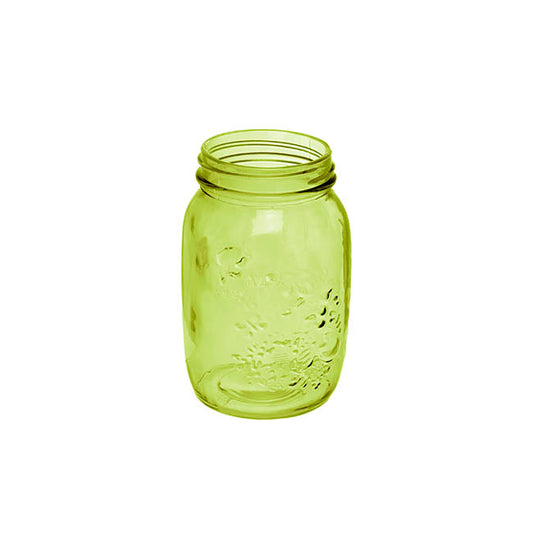 Glass Mason Jar Medium Olive (8.5x13.5cmH)