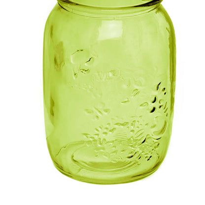 Glass Mason Jar Medium Olive (8.5x13.5cmH)