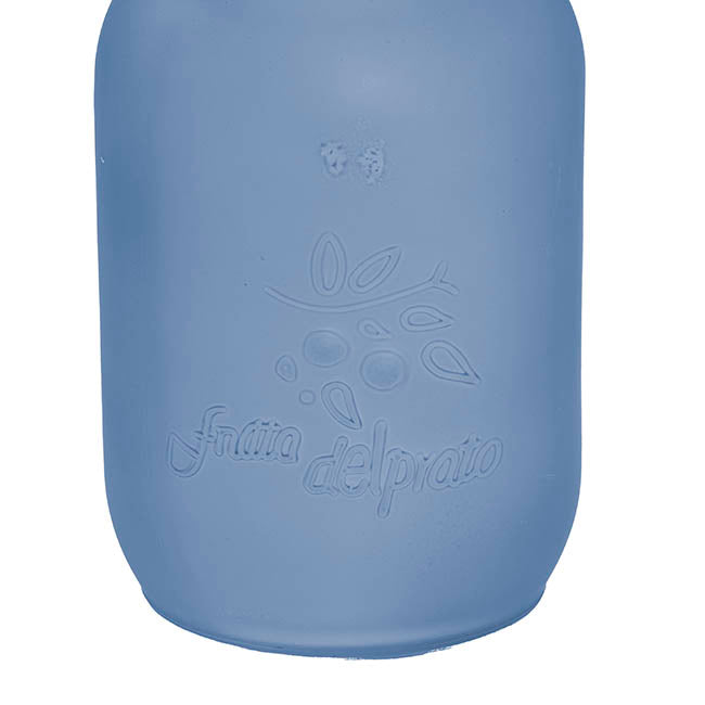 Glass Mason Jar Large Frosted Baby Blue (10x17cmH)