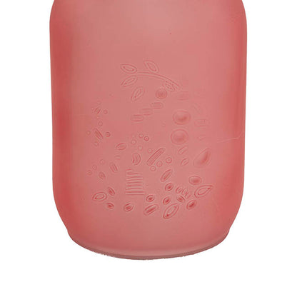 Glass Mason Jar Large Frosted Light Pink (10x17cmH)