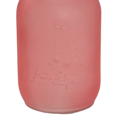 Glass Mason Jar Large Frosted Light Pink (10x17cmH)