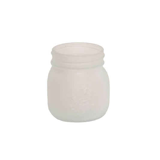 Glass Mason Jar Small Frosted Clear (8x9cmH)
