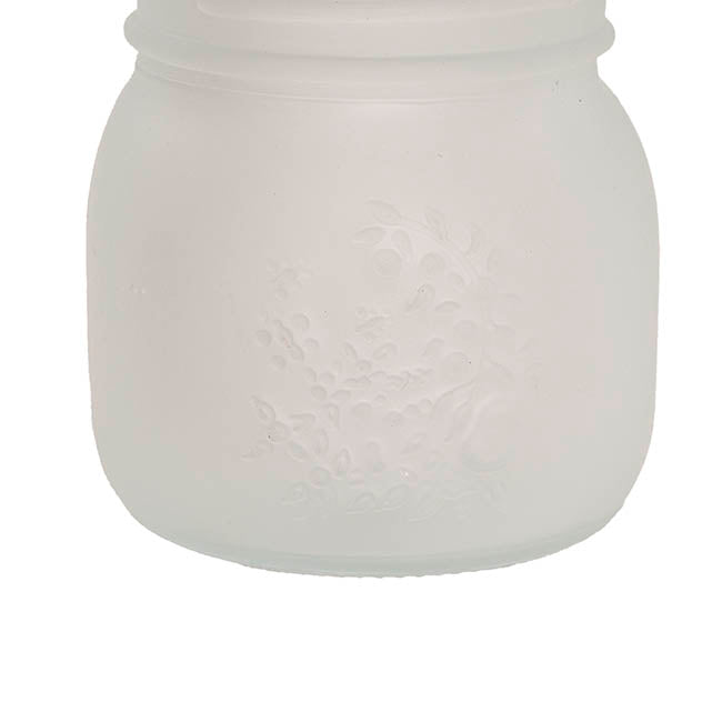 Glass Mason Jar Small Frosted Clear (8x9cmH)