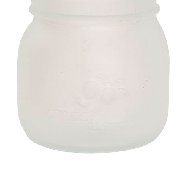 Glass Mason Jar Small Frosted Clear (8x9cmH)