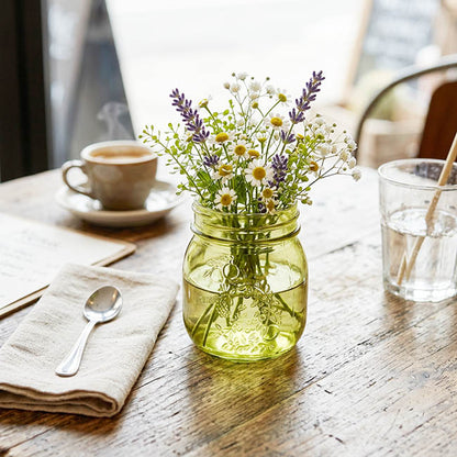 Glass Mason Jar Small Olive (8x9cmH)