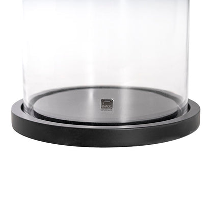 Glass Cloche Dome Terrarium Black MDF Base (23.5Dx30cmH)