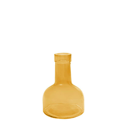 Glass Vintage Bottle Bud Vase Amber (3.3TDx8.4BDx12cmH)