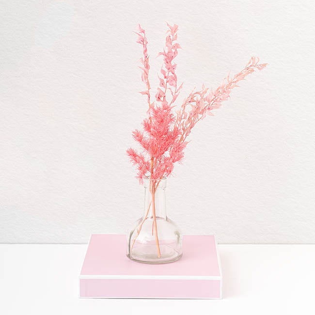 Glass Vintage Bottle Bud Vase Clear (3.3TDx8.4BDx12cmH)