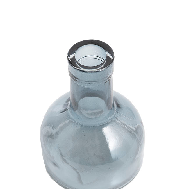 Glass Vintage Bottle Bud Vase French Blue (3TDx8.4TDx12cmH)