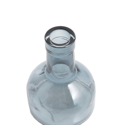 Glass Vintage Bottle Bud Vase French Blue (3TDx8.4TDx12cmH)