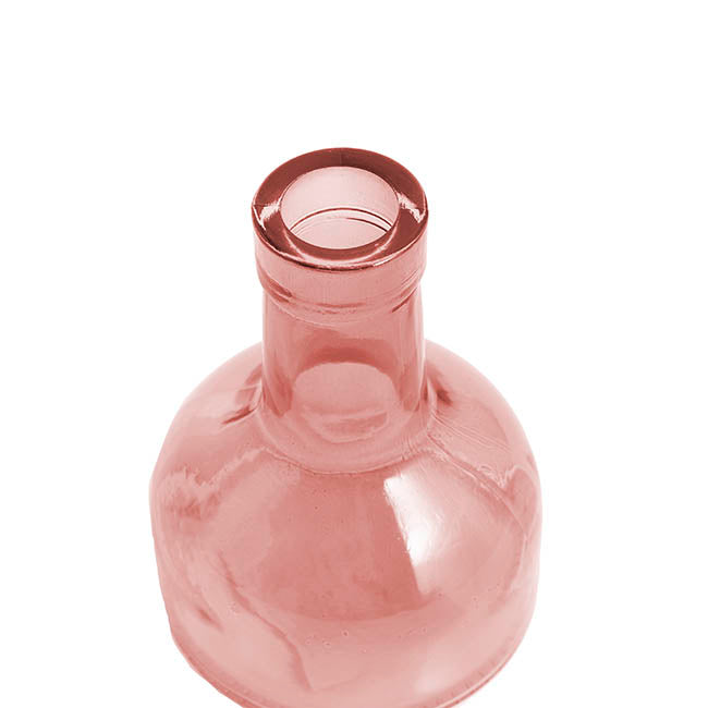 Glass Vintage Bottle Bud Vase Peach (3.3TDx8.4BDx12cmH)