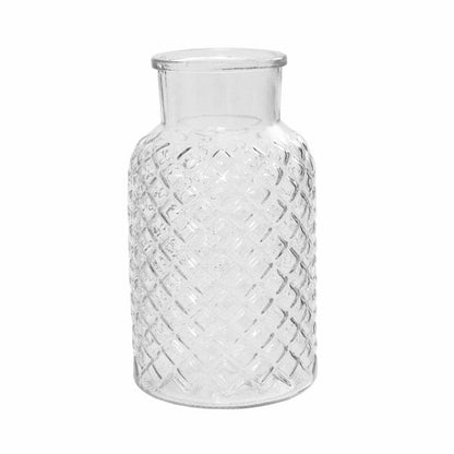 Glass Ann Bottle Vase Large Clear (14.5x25.5cmH)