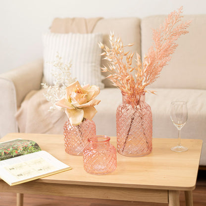 Glass Ann Bottle Vase Large Light Pink (14.5x25.5cmH)