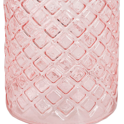 Glass Ann Bottle Vase Large Light Pink (14.5x25.5cmH)