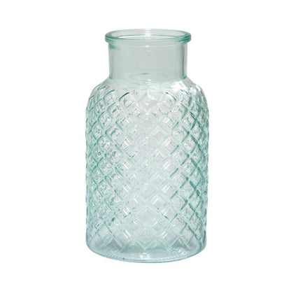 Glass Ann Bottle Vase Large Spanish Green (14.5x25.5cmH)