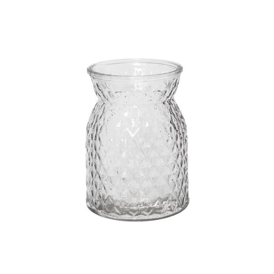 Glass Ann Posy Bottle Vase Clear (12x16cmH)