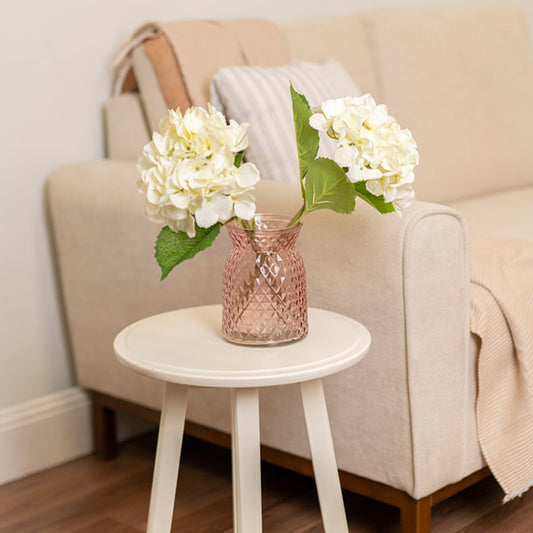 Glass Ann Posy Bottle Vase Light Pink(12x16cmH)