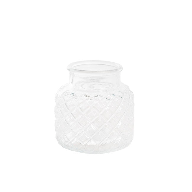 Glass Ann Bottle Vase Small Clear (12.3x12cmH)
