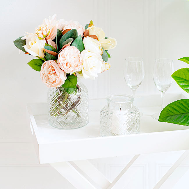 Glass Ann Bottle Vase Small Clear (12.3x12cmH)