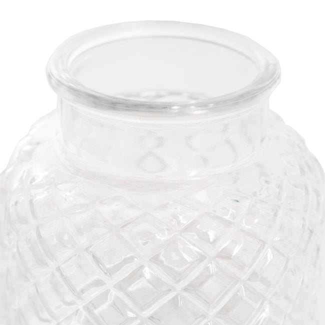 Glass Ann Bottle Vase Small Clear (12.3x12cmH)
