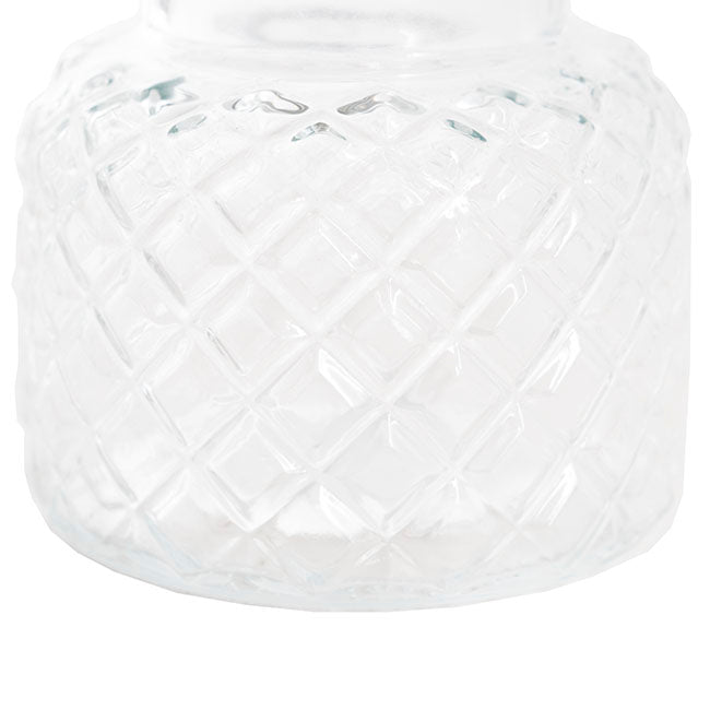 Glass Ann Bottle Vase Small Clear (12.3x12cmH)