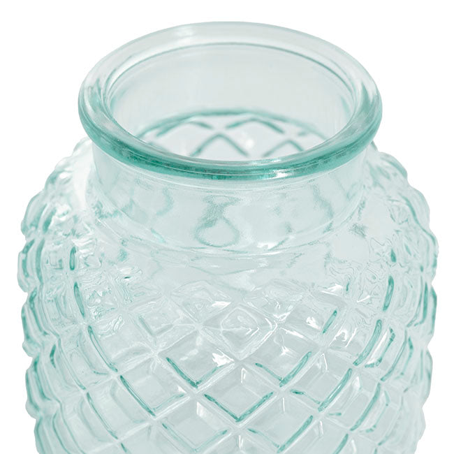 Glass Ann Bottle Vase Small Spanish Green (12.3x12cmH)