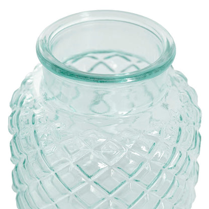 Glass Ann Bottle Vase Small Spanish Green (12.3x12cmH)