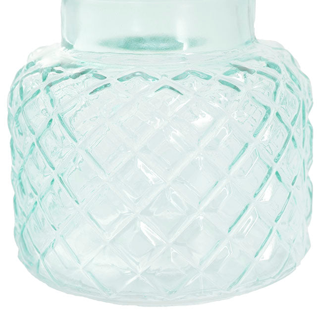 Glass Ann Bottle Vase Small Spanish Green (12.3x12cmH)
