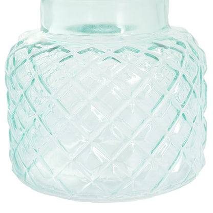 Glass Ann Bottle Vase Small Spanish Green (12.3x12cmH)