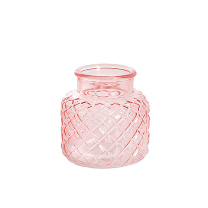 Glass Ann Bottle Vase Small Tint Pink (12.3x12cmH)