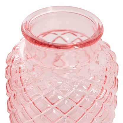 Glass Ann Bottle Vase Small Tint Pink (12.3x12cmH)