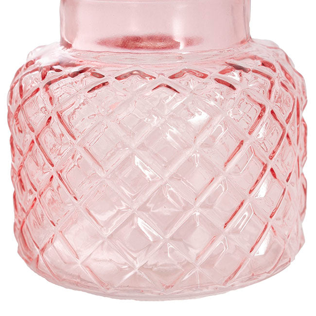 Glass Ann Bottle Vase Small Tint Pink (12.3x12cmH)