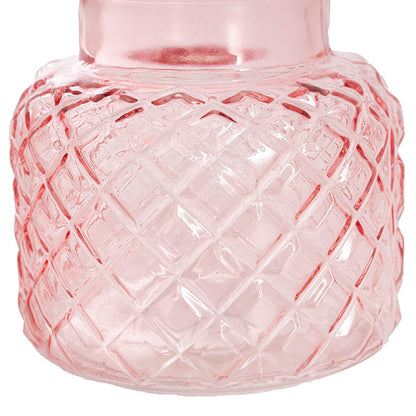 Glass Ann Bottle Vase Small Tint Pink (12.3x12cmH)