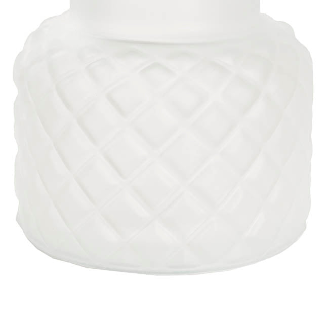 Glass Ann Bottle Vase Small Frosted White (12.3x12cmH)