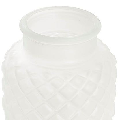 Glass Ann Bottle Vase Small Frosted White (12.3x12cmH)