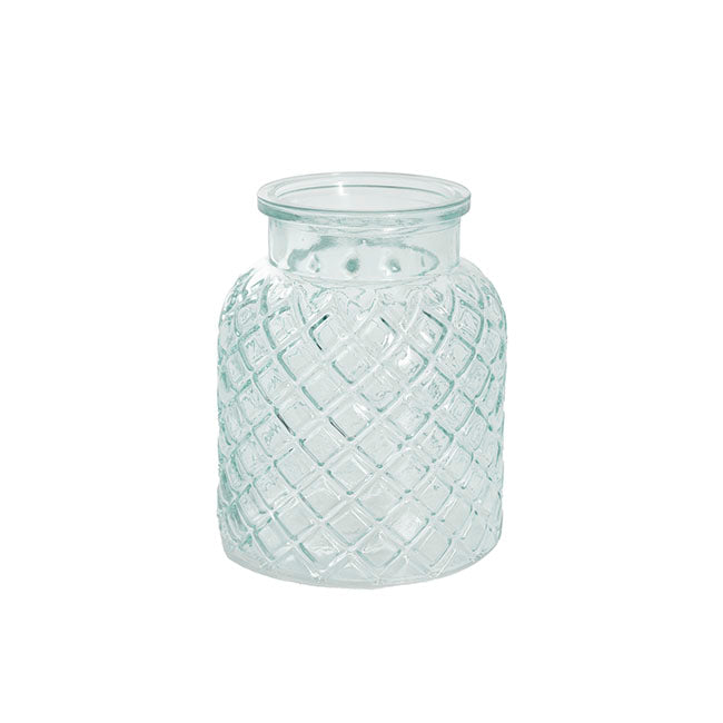 Glass Ann Bottle Vase Spanish Green (14x16cmH)