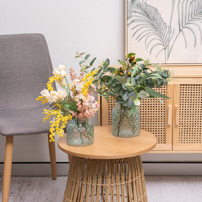 Glass Ann Bottle Vase Spanish Green (14x16cmH)