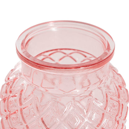Glass Ann Bottle Vase Light Pink (14x16cmH)