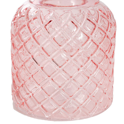 Glass Ann Bottle Vase Light Pink (14x16cmH)