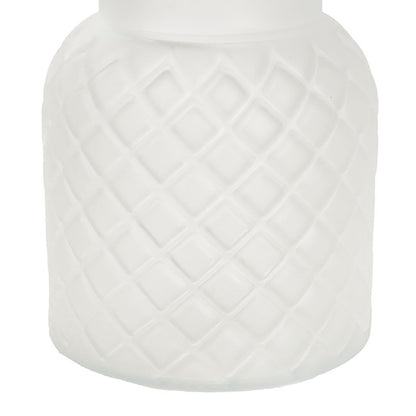Glass Ann Bottle Vase Frosted White (14x16cmH)