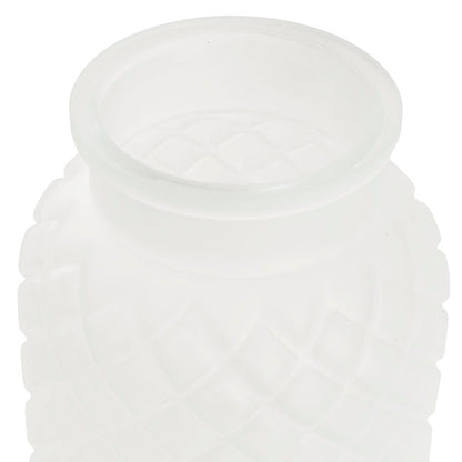 Glass Ann Bottle Vase Frosted White (14x16cmH)