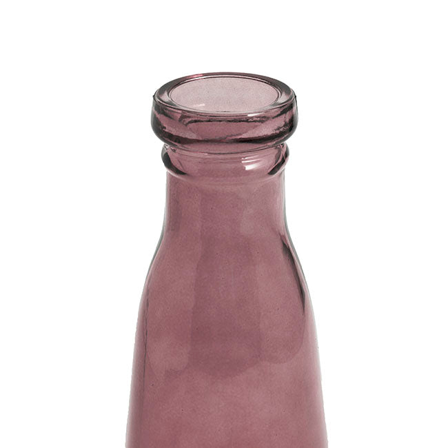 Glass Vintage Evelyn Bottle Bud Vase Brown 500ml 8.5x22.5cmH