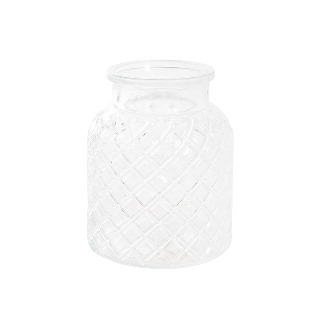 Glass Ann Bottle Vase Clear (14x16cmH)