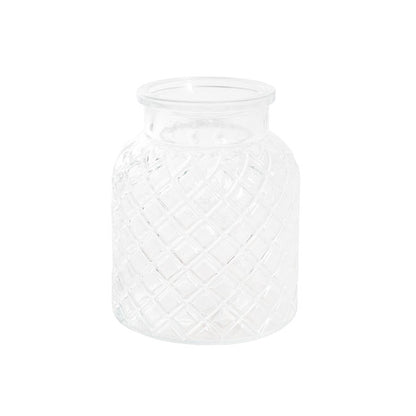 Glass Ann Bottle Vase Clear (14x16cmH)