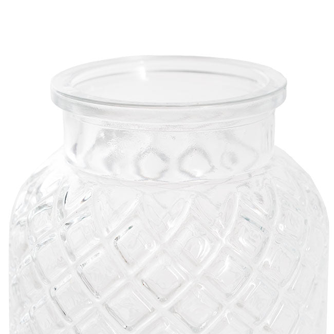 Glass Ann Bottle Vase Clear (14x16cmH)