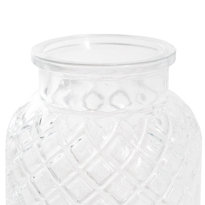 Glass Ann Bottle Vase Clear (14x16cmH)